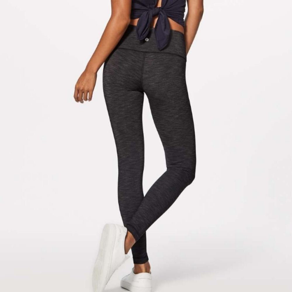 Lululemon Wunder Under HR Tight Brushed 31" - Heathered Black